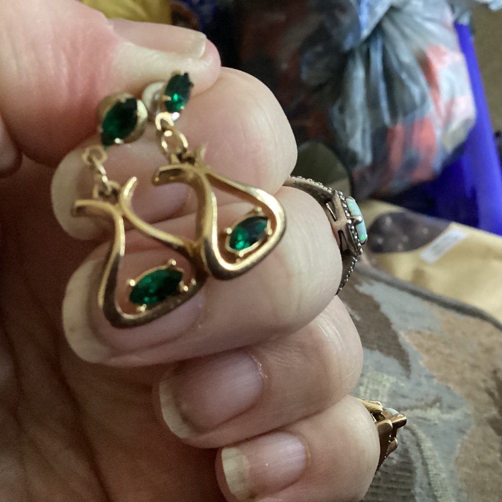 Green earrings